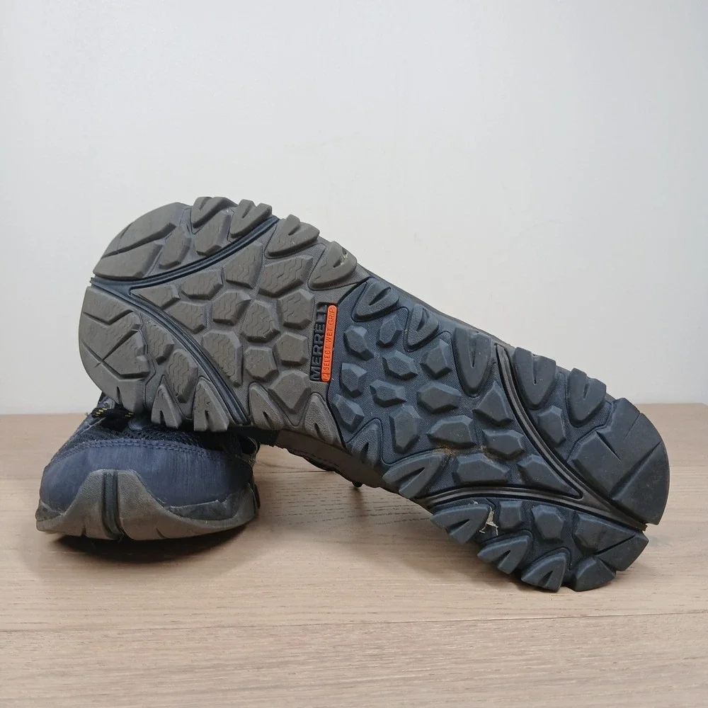 Merrell All Out Blaze Sieve Men's 11 Navy Blue Leather Mesh Hiking Water Sandals
